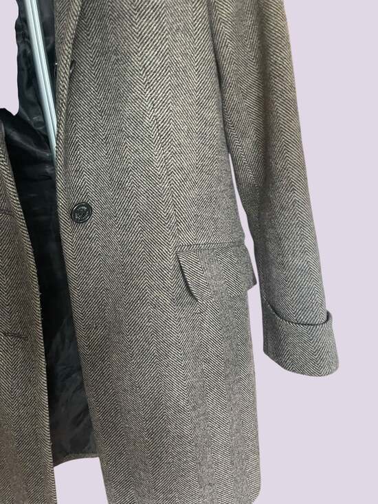 Lauren Ralph Lauren Longline Herringbone Wool Blend Reefer Coat - Picture 5 of 15